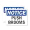 Signmission Push Brooms, 10 in W x Rectangle, Plastic OS-2PACK-NS-P-710-L-17921 - alternate 1